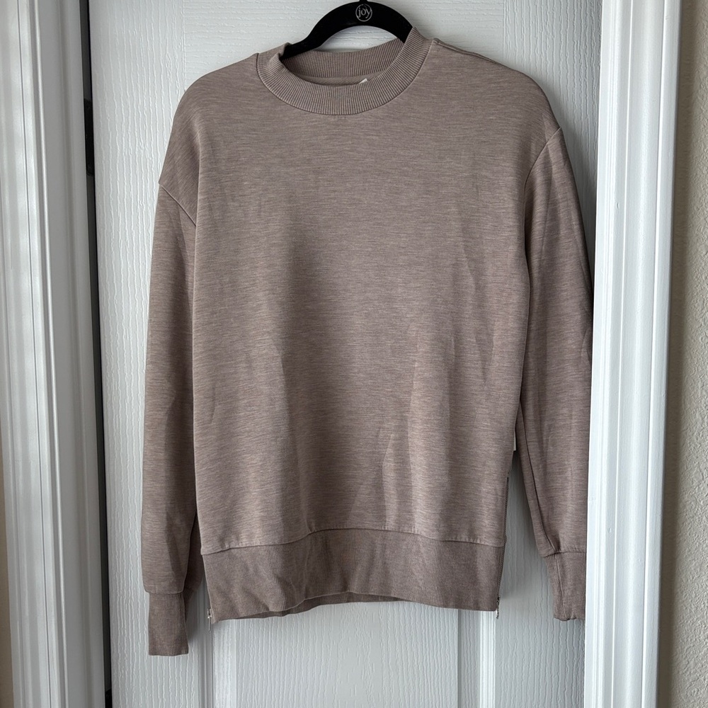 Varley Taupe Gabrielle Double Soft Sweatshirt